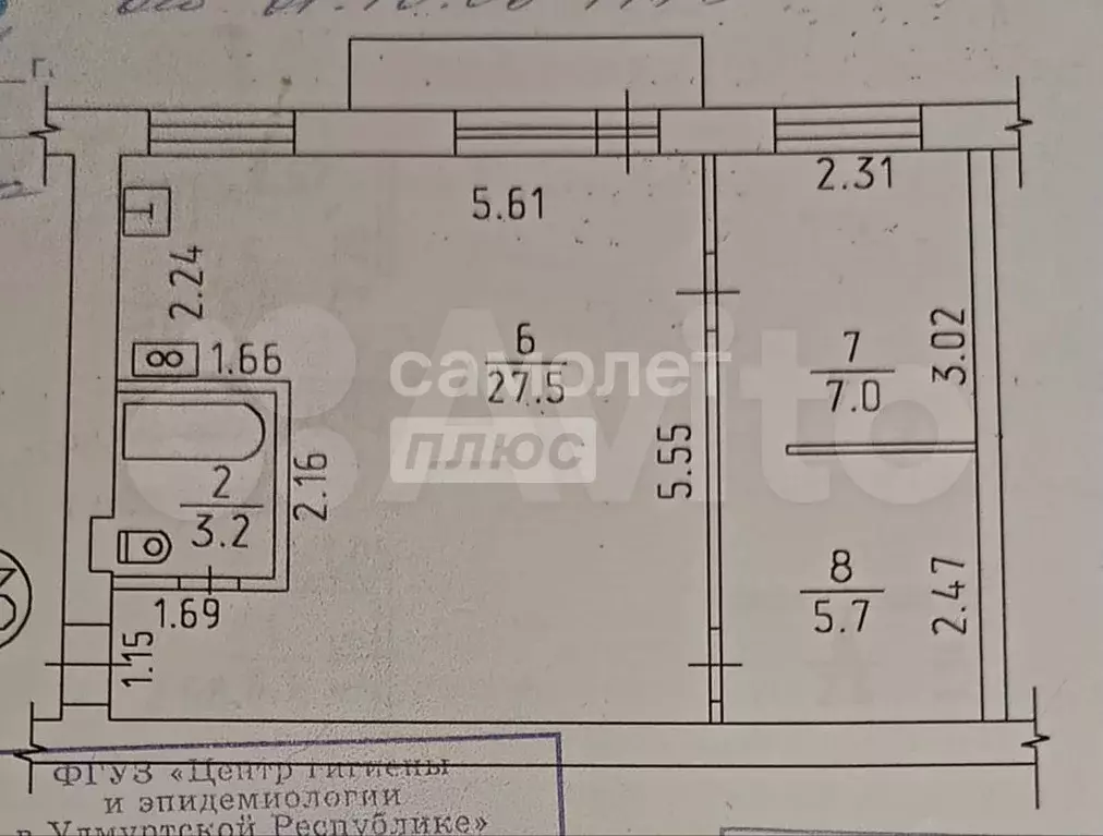 2-к. квартира, 42,5 м, 2/5 эт. - Фото 0