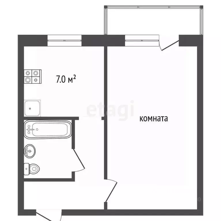 1-к кв. Ярославская область, Ярославль ул. Урицкого, 67 (32.3 м) - Фото 2