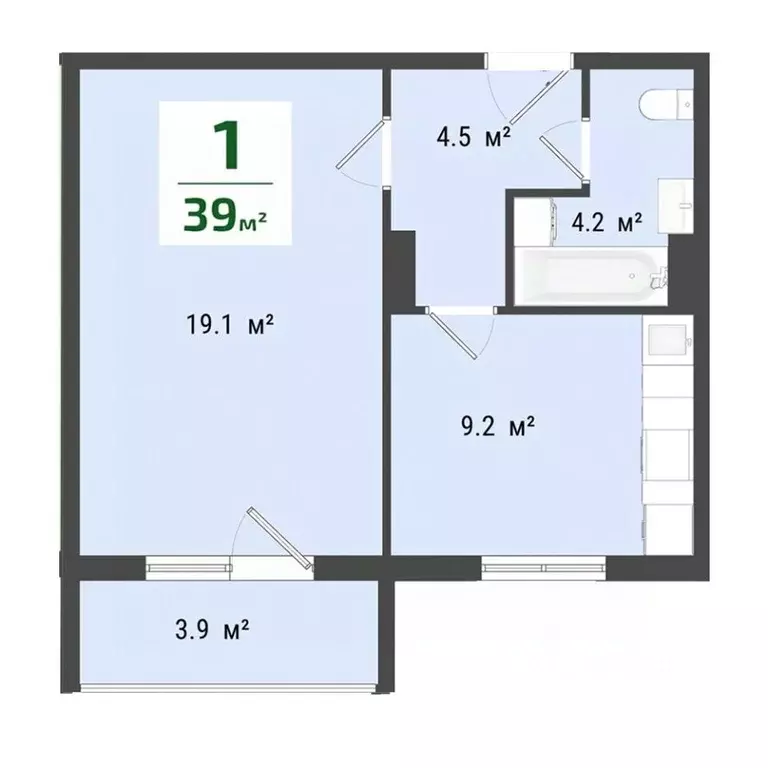 1-к кв. Омская область, Омск Заозерный мкр, ул. Сергея Тюленина, 4 ... - Фото 0