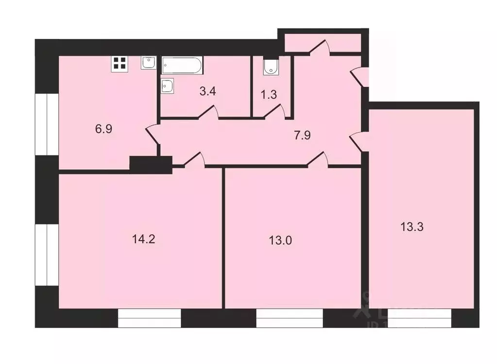 3-к кв. Владимирская область, Владимир ул. Мира, 78 (61.0 м) - Фото 1