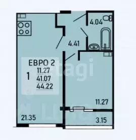 1-к кв. Липецкая область, Липецк Студеновская ул., 23Б (41.1 м) - Фото 2