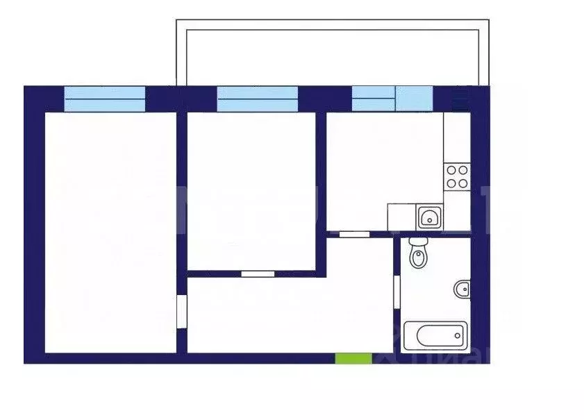 2-к кв. Московская область, Королев Первомайский мкр, Лесная ул., 1а ... - Фото 2