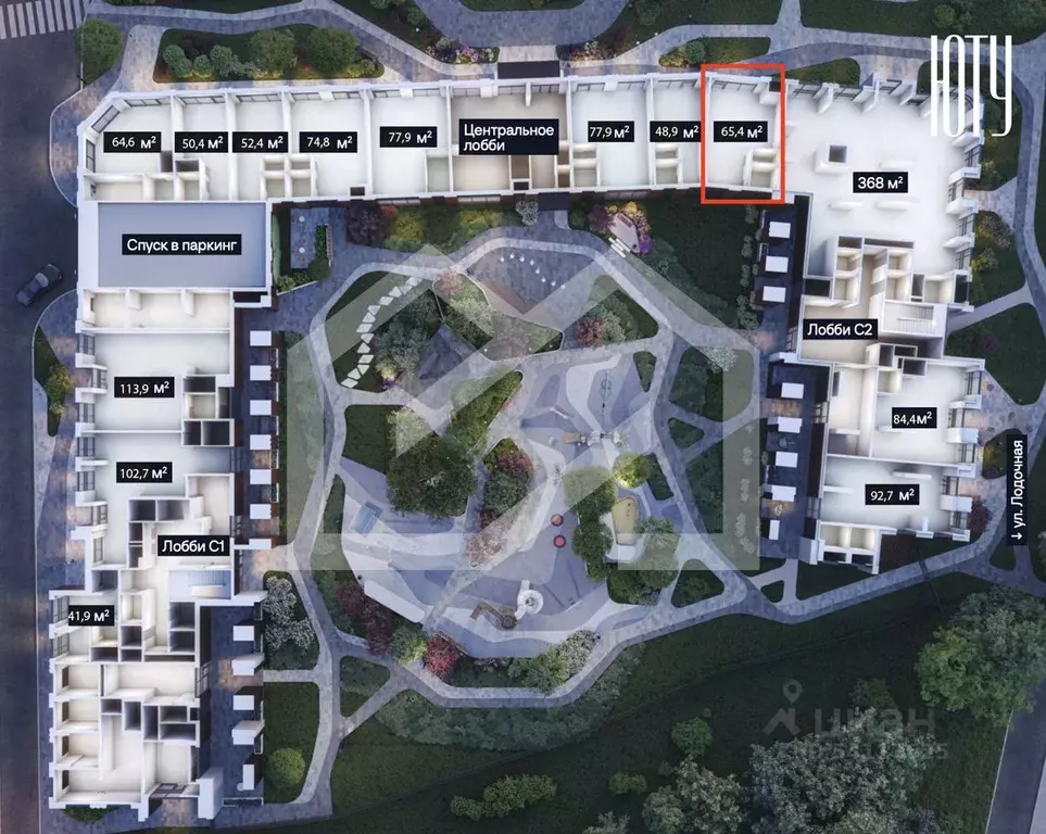 Помещение свободного назначения в Москва Юту жилой комплекс (65 м) - Фото 2