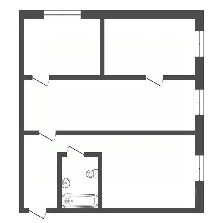 3-к кв. Тульская область, Тула ул. Фридриха Энгельса, 77А (48.9 м) - Фото 2