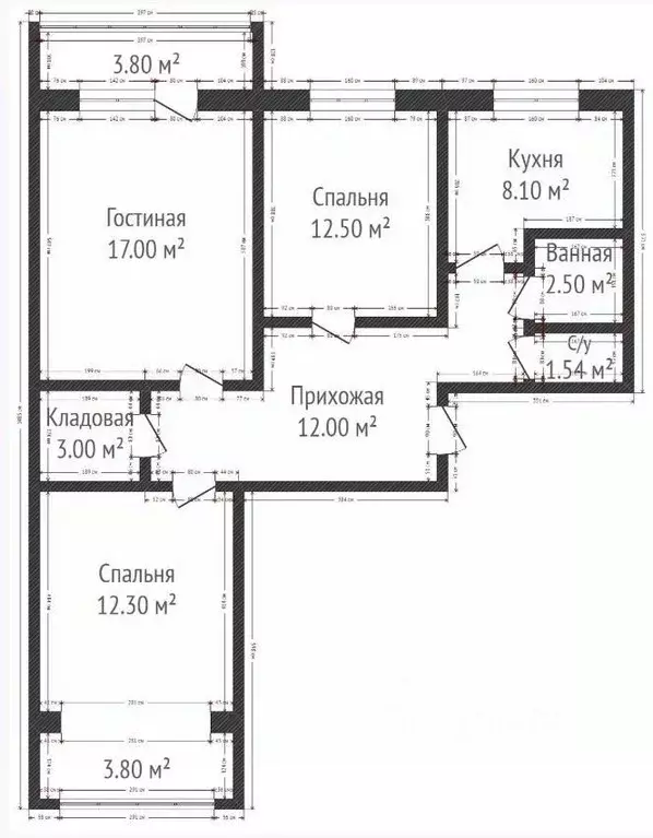 3-к кв. Краснодарский край, Краснодар Юбилейный мкр, просп. Чекистов, ... - Фото 1