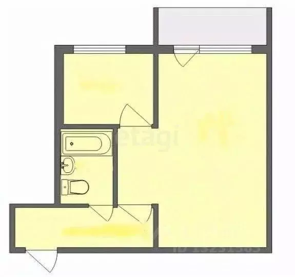 1-к кв. Челябинская область, пос. Увельский ул. Пушкина, 3 (36.5 м) - Фото 2