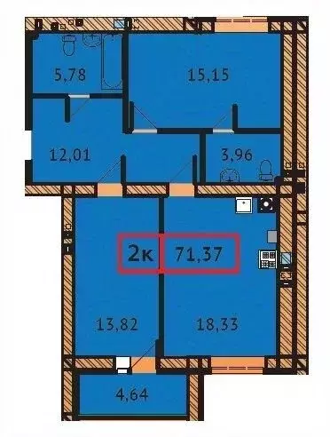 2-к кв. Ивановская область, Иваново Ивановская ул. (71.37 м) - Фото 0