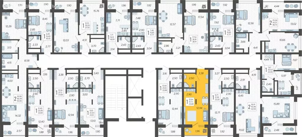 Квартира-студия: Сочи, жилой комплекс Кислород, 10 (23.68 м) - Фото 1