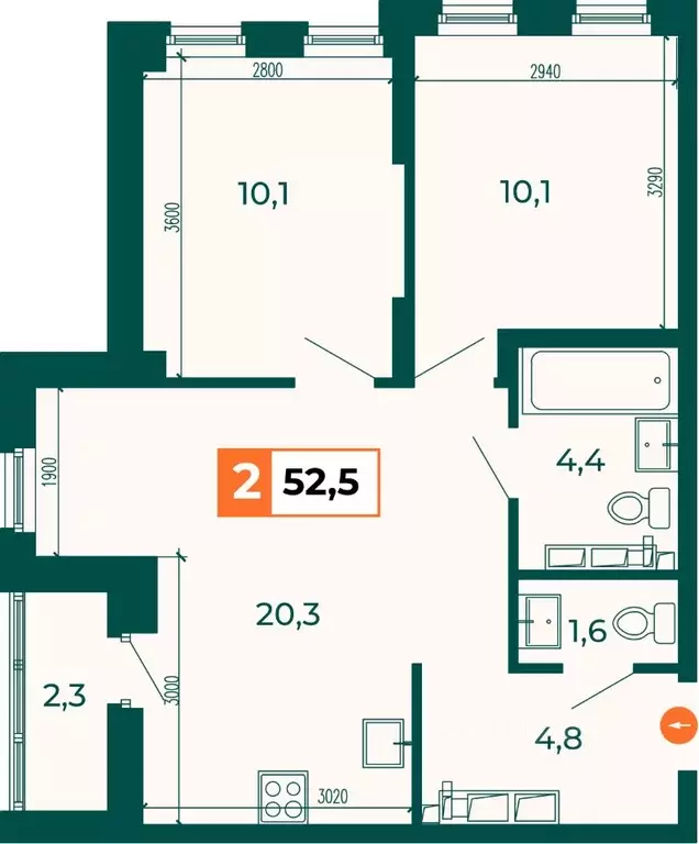 2-к кв. Свердловская область, Екатеринбург ВИЗ жилрайон, Квартал ... - Фото 1