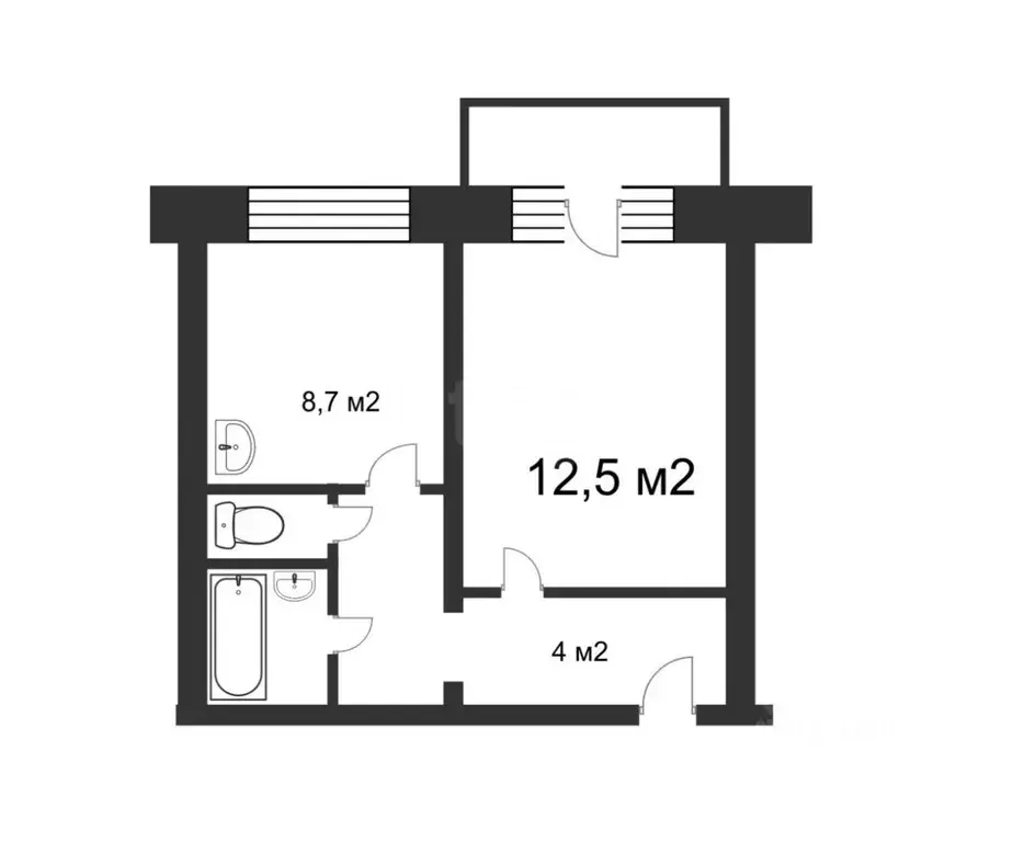 1-к кв. Челябинская область, Миасс ул. Нахимова, 14 (31.7 м) - Фото 2