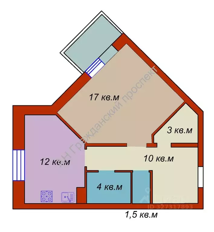 1-к кв. Ленинградская область, Шлиссельбург Кировский район, ул. ... - Фото 1