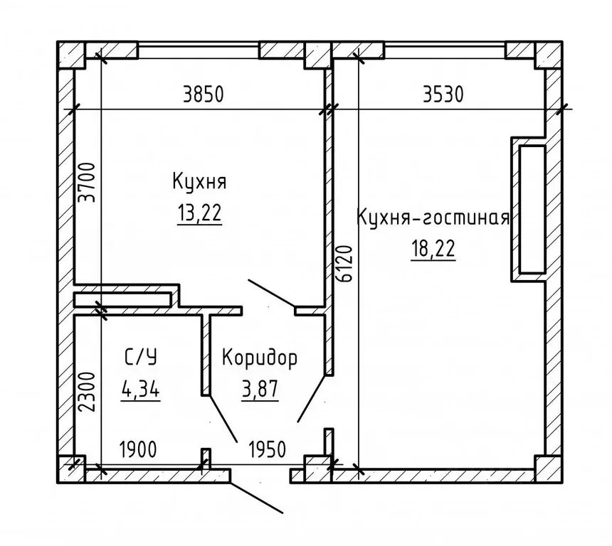 1-к кв. Кабардино-Балкария, Нальчик ул. Байсултанова, 24 (41.16 м) - Фото 2