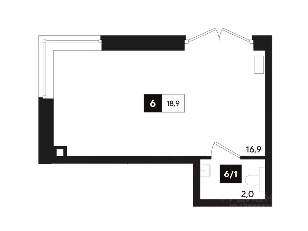 Офис в Краснодарский край, Краснодар ул. Анны Ахматовой, 6/1 (19 м) - Фото 1