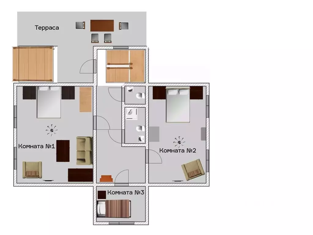 Комната Костромская область, Костромской район, Чернопенское с/пос, д. ... - Фото 2