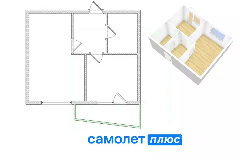 1-к кв. Кемеровская область, Кемерово ул. Серебряный Бор, 18 (32.5 м) - Фото 1