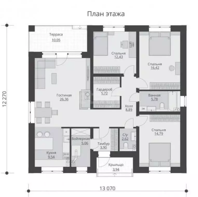 Дом в Старооскольский городской округ, село Новокладовое, Мирная улица ... - Фото 1