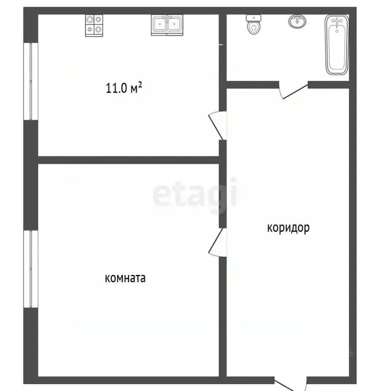 1-к кв. Самарская область, Самара бул. Ивана Финютина, 19 (36.2 м) - Фото 2