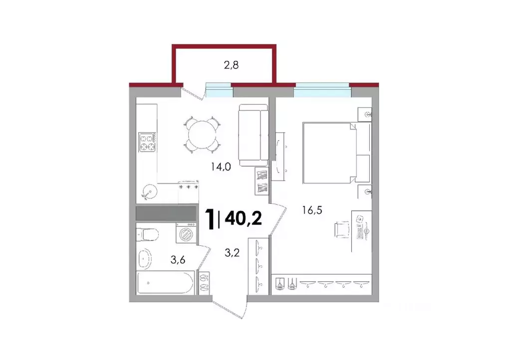 1-к кв. Тверская область, Калининский муниципальный округ, д. Батино ... - Фото 1