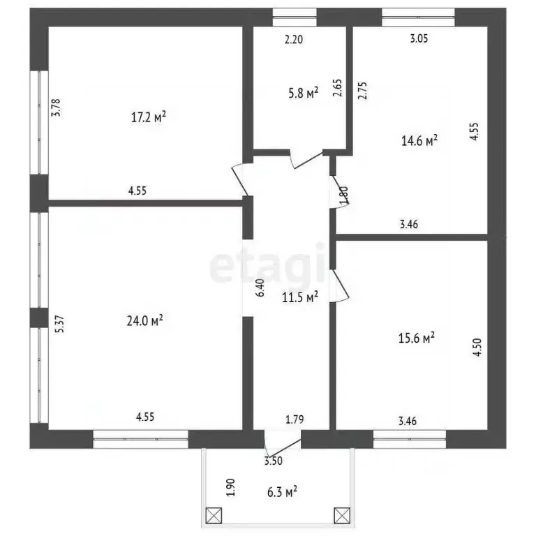 Дом в Калужская область, Калуга Планерная ул., 15А (93 м) - Фото 1