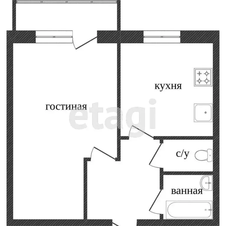 1-к кв. Амурская область, Тында ул. Красная Пресня, 21 (31.0 м) - Фото 1