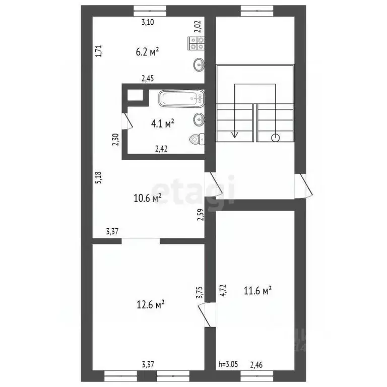 2-к кв. Владимирская область, Ковров Пионерская ул., 29 (45.5 м) - Фото 1