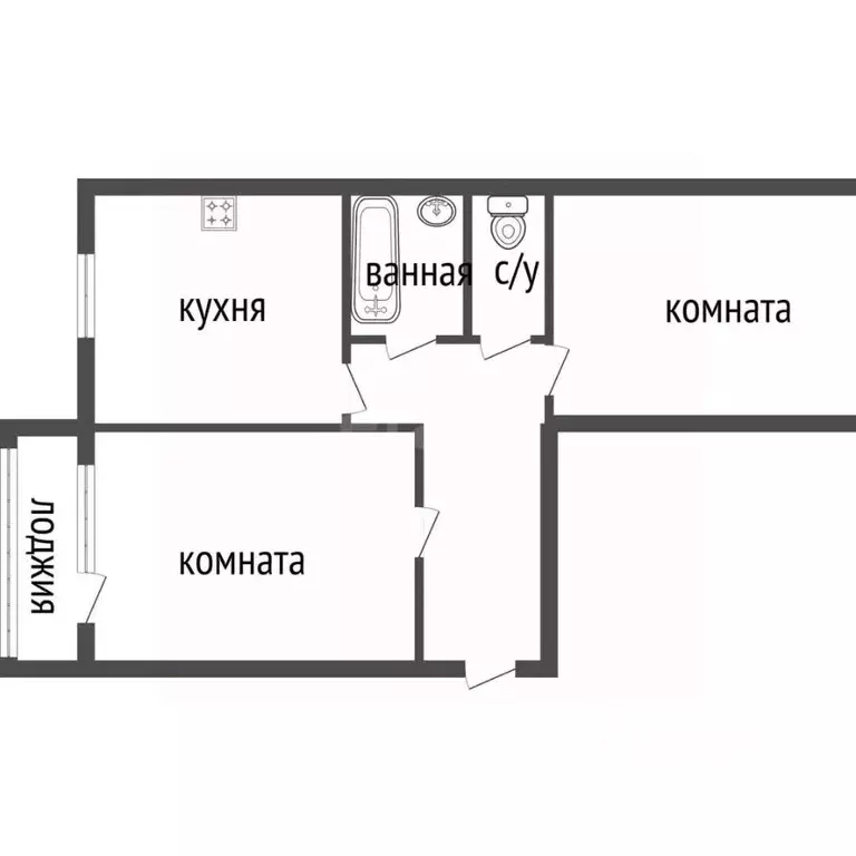2-к кв. Курганская область, Курган 9 Мая ул., 4А (55.7 м) - Фото 2