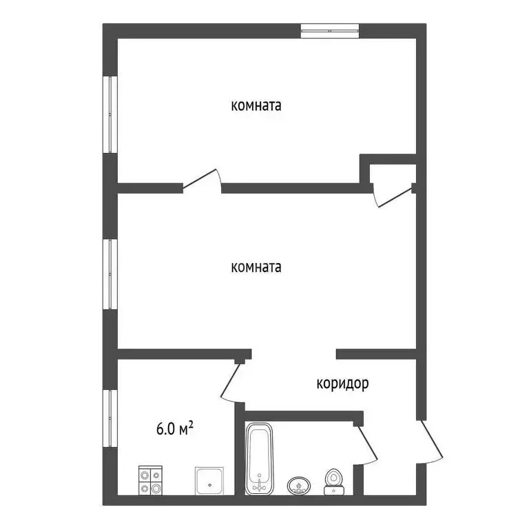 2-комнатная квартира: Воскресенск, Московская улица, 2В (40 м) - Фото 1