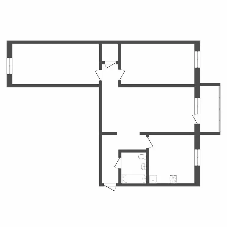 3-комнатная квартира: Тюмень, улица Энергетиков, 62 (54.7 м) - Фото 0