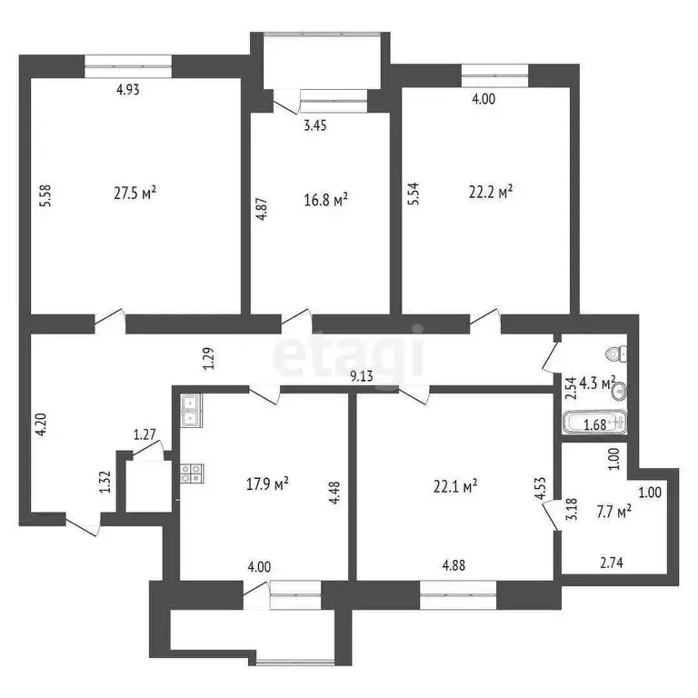 4-комнатная квартира: Тюмень, улица Семакова, 9 (144.7 м) - Фото 0