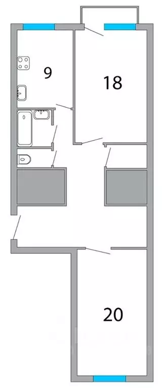 2-к кв. Санкт-Петербург Московский просп., 53 (62.8 м) - Фото 0