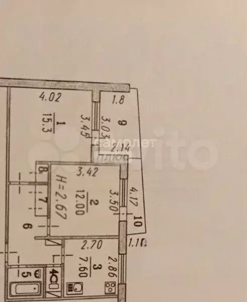 2-к. квартира, 48,9 м, 5/9 эт. - Фото 0