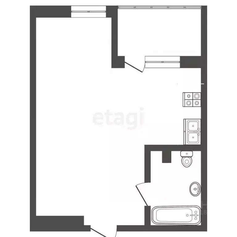 1-к кв. Ростовская область, Ростов-на-Дону Привокзальная ул., 3/1 ... - Фото 2