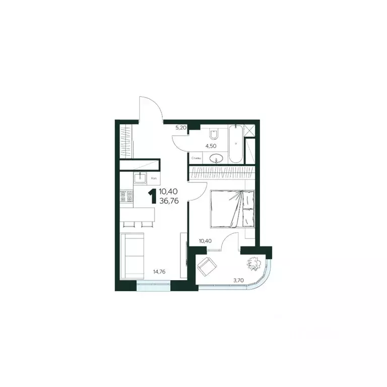 1-к кв. Московская область, Химки Сходня мкр, Первомайская ул., ... - Фото 1