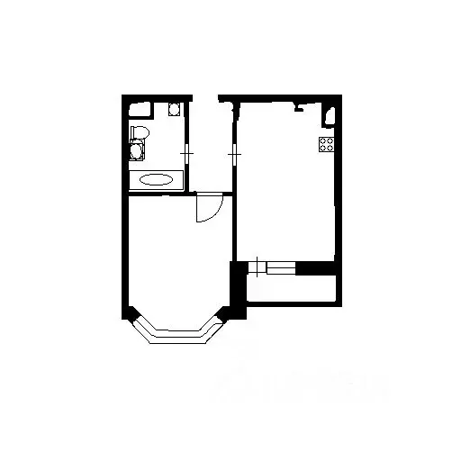 1-к кв. Санкт-Петербург пос. Парголово, Заречная ул., 45к1 (39.8 м) - Фото 2