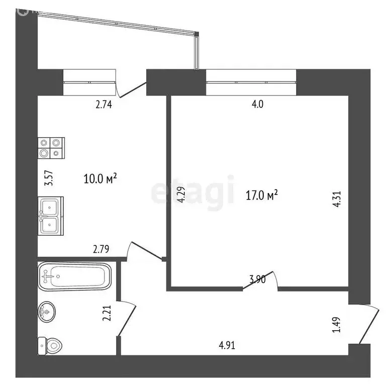 1-комнатная квартира: Саранск, Волгоградская улица, 85 (38 м) - Фото 1