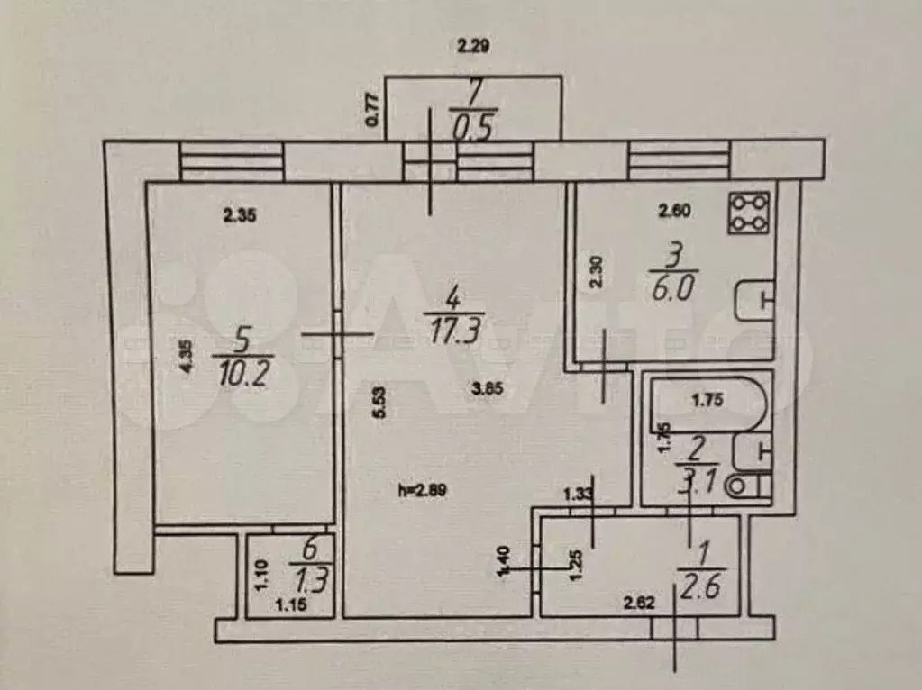 2-к. квартира, 40,5 м, 2/3 эт. - Фото 0