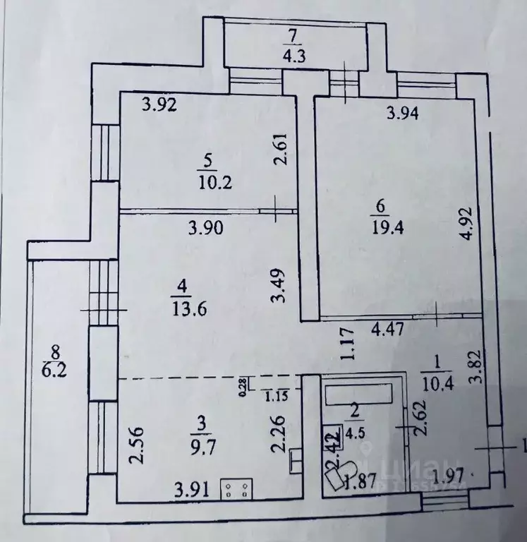 3-к кв. Башкортостан, Уфа ул. Авроры, 5/12 (81.0 м) - Фото 2