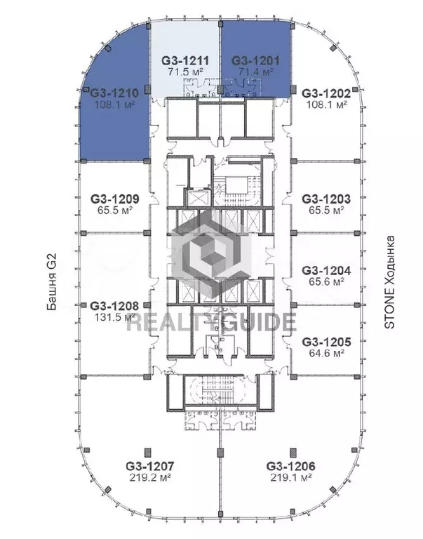 71 м2 Бизнес-центр  Stone Ходынка G-3  A - Фото 0