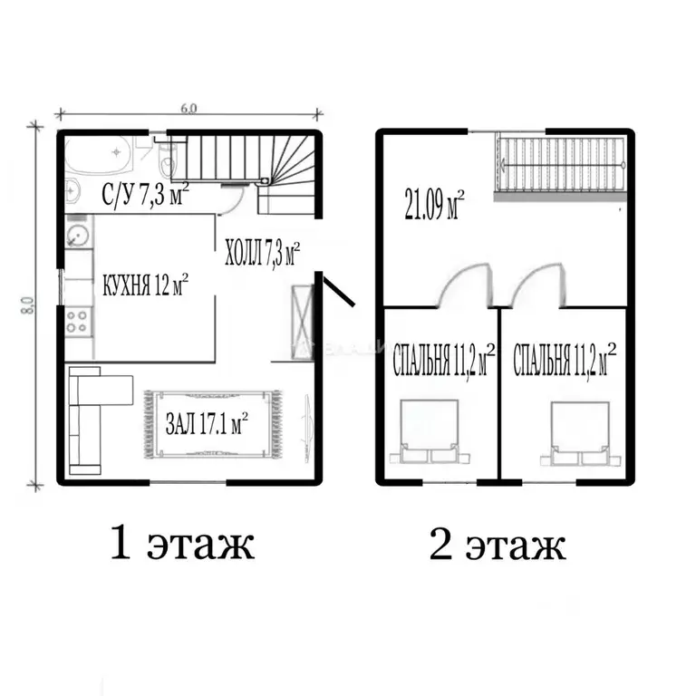 Дом в Башкортостан, Уфа Дружба-2 СНО, 32 (89 м) - Фото 2