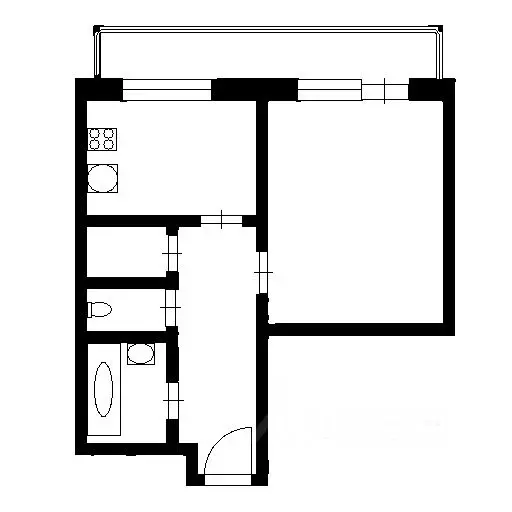 1-к кв. Воронежская область, Воронеж Ленинский просп., 96А (43.8 м) - Фото 2