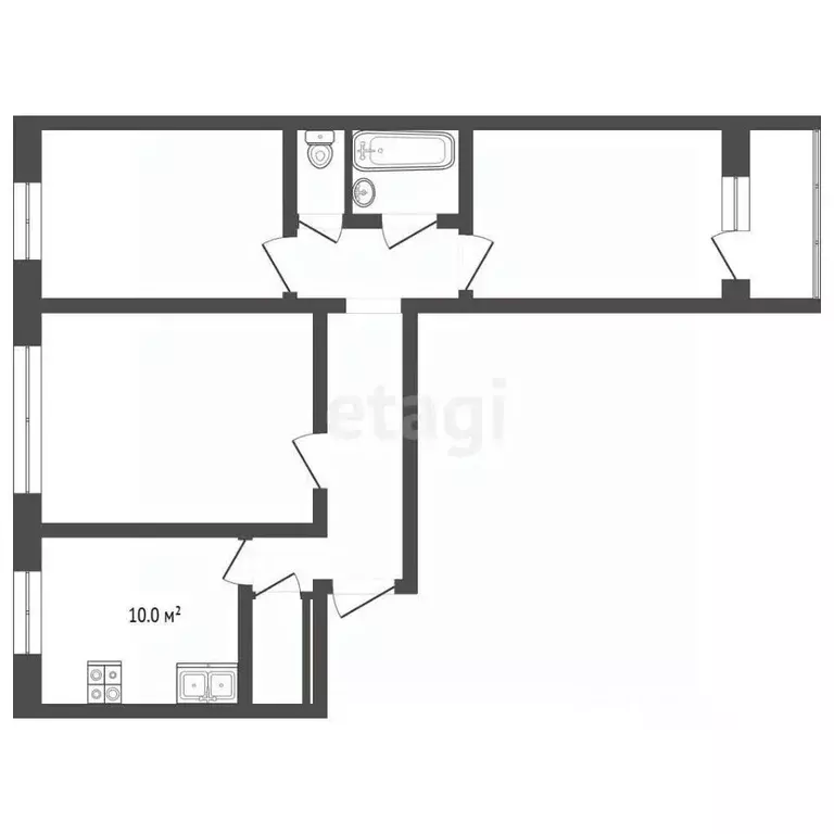 3-к кв. Тамбовская область, Тамбов Полынковская ул., 65 (62.1 м) - Фото 2