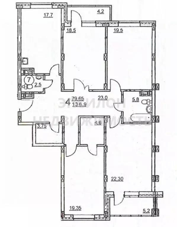 4-к кв. Курская область, Курск ул. Кати Зеленко, 26 (137.0 м) - Фото 1