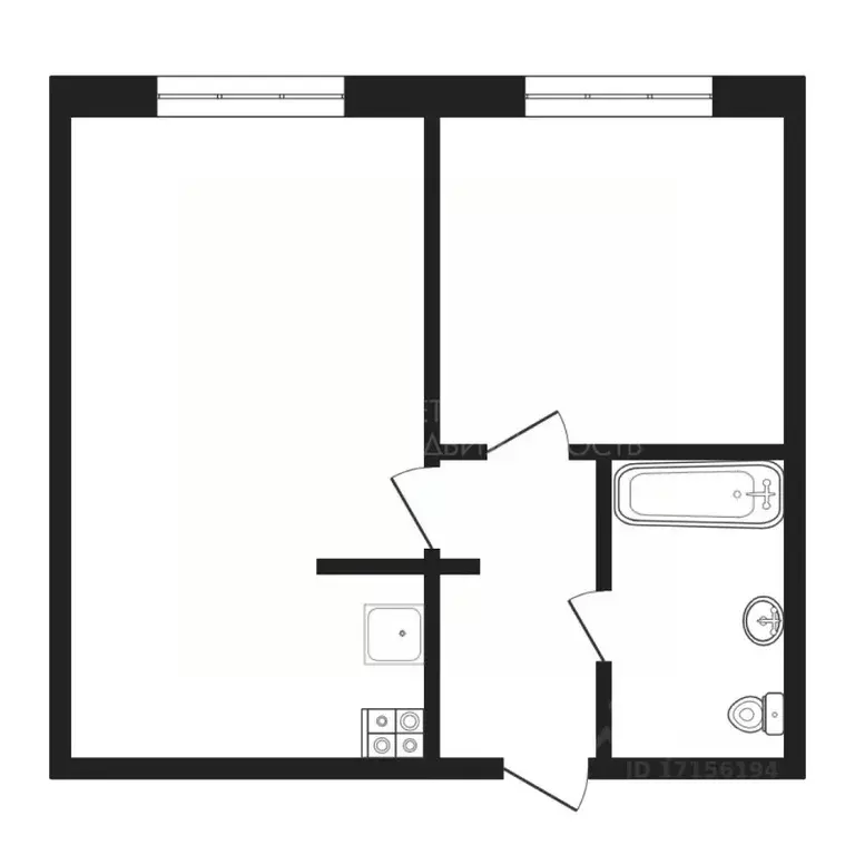1-к кв. Тюменская область, Тюмень ул. Республики, 204к11 (38.5 м) - Фото 2