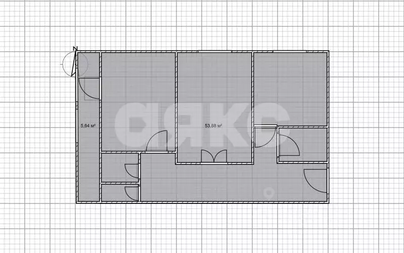2-к кв. Московская область, Орехово-Зуево ул. 1905 года, 25 (52.5 м) - Фото 2