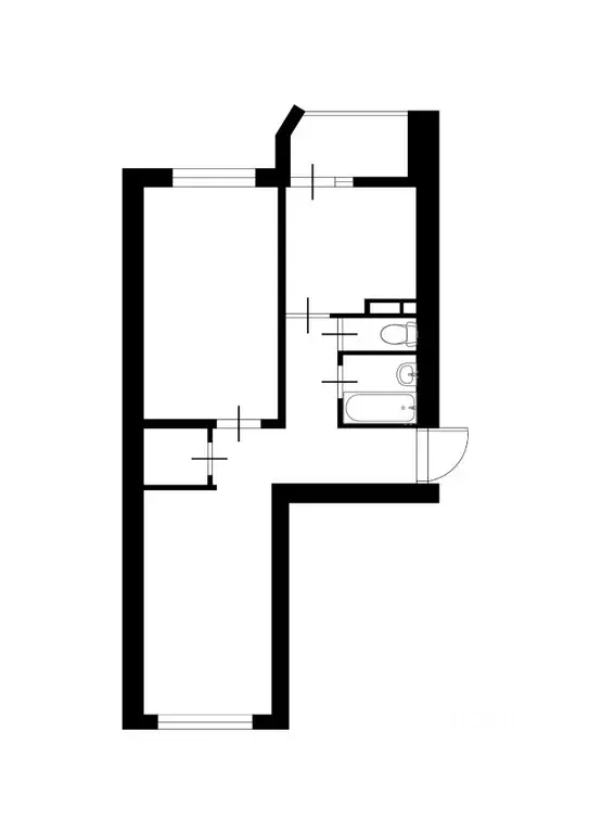 2-к кв. Санкт-Петербург пос. Металлострой, Центральная ул., 19к3 (60.0 ... - Фото 2