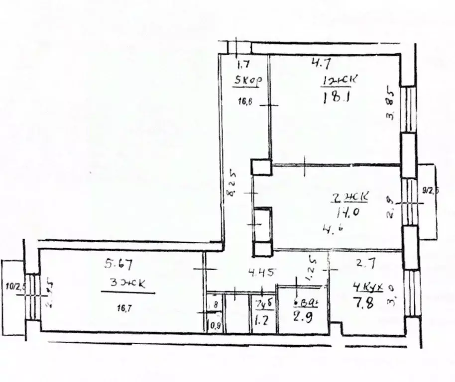 3-к кв. Башкортостан, Уфа ул. Карла Маркса, 71 (79.8 м) - Фото 0
