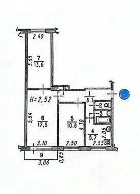 3-к кв. Омская область, Омск ул. Романенко, 7А (60.0 м) - Фото 1
