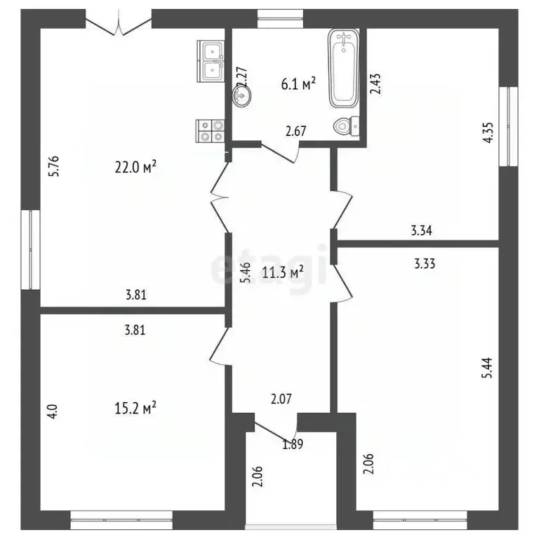 Дом в Татарстан, Тукаевский район, Малошильнинское с/пос, с. ... - Фото 2