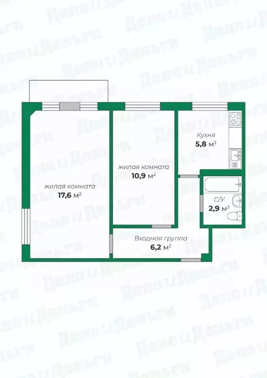 2-к кв. Кировская область, Киров ул. Калинина, 32 (44.5 м) - Фото 0