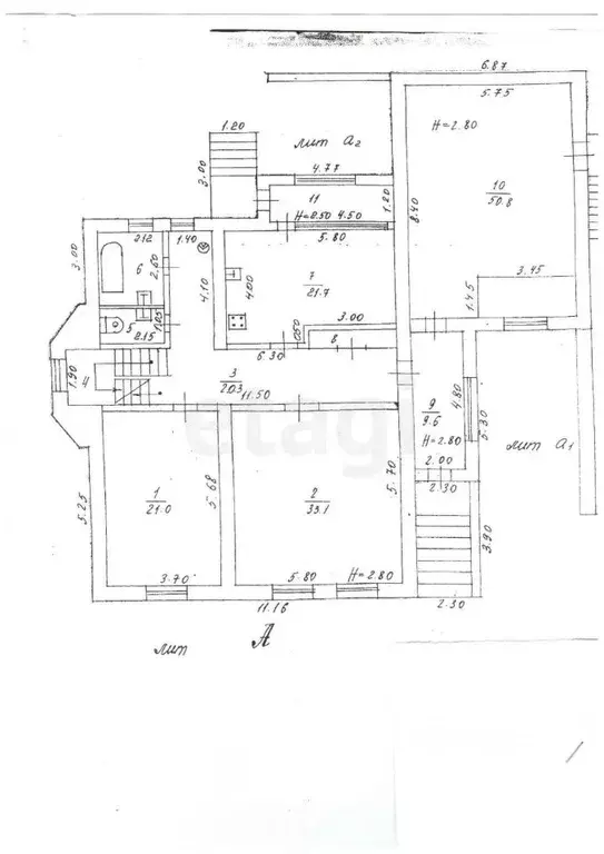 Дом в Ставропольский край, Ставрополь № 35 мкр, ул. Мастеровая (310 м) - Фото 2